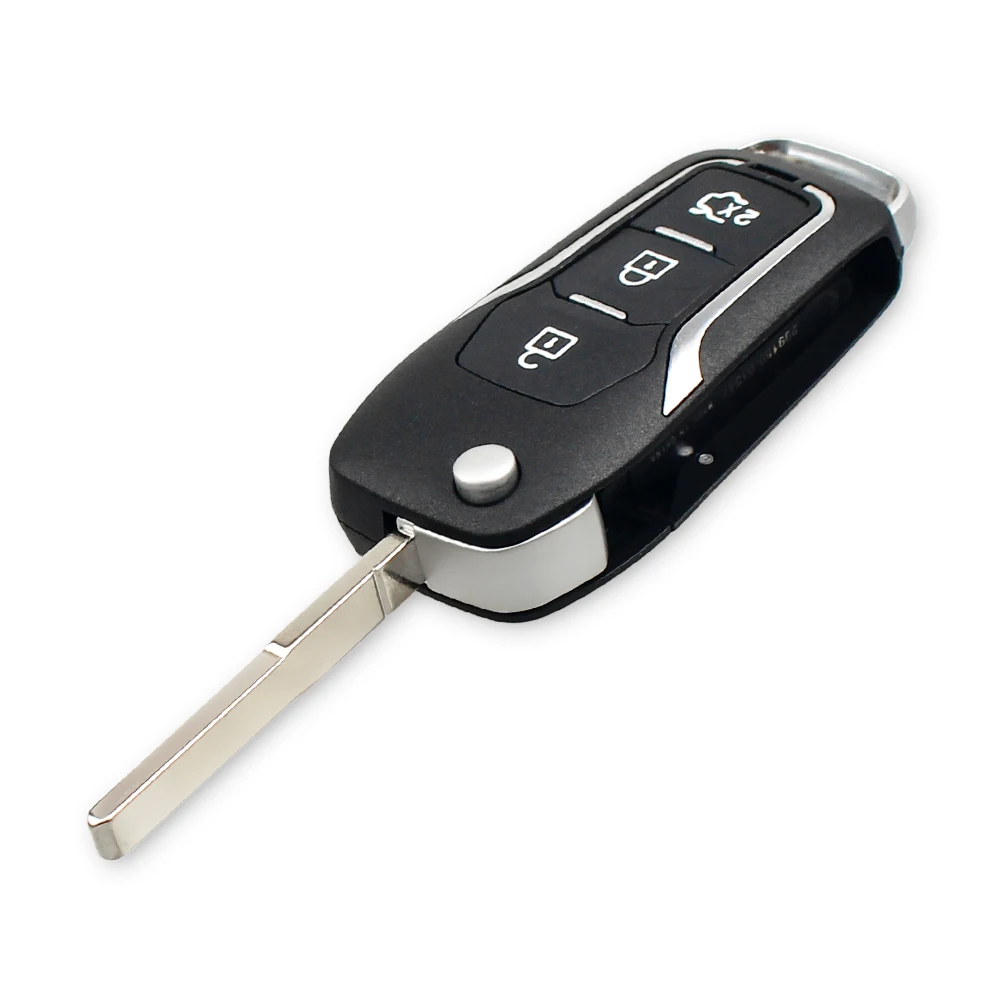 

KEYYOU для Ford Focus 2 3 Mondeo Fiesta C Max S Max Galaxy Fob 3 кнопки модифицированный откидной складной чехол для дистанционного управления автомобильным ключом