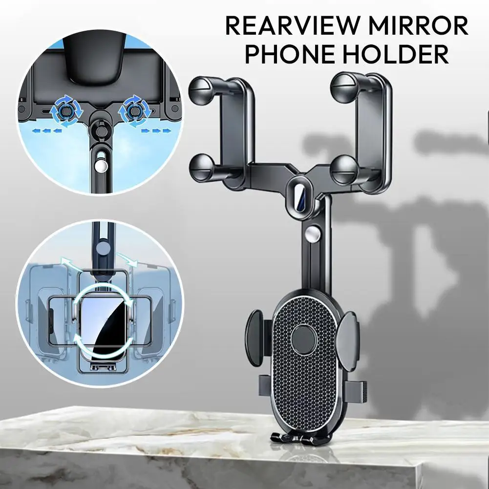 

Автомобильный держатель для телефона на зеркало заднего вида, Регулируемый универсальный кронштейн для GPS навигации, подставка для автомобиля, аксессуары для интерьера