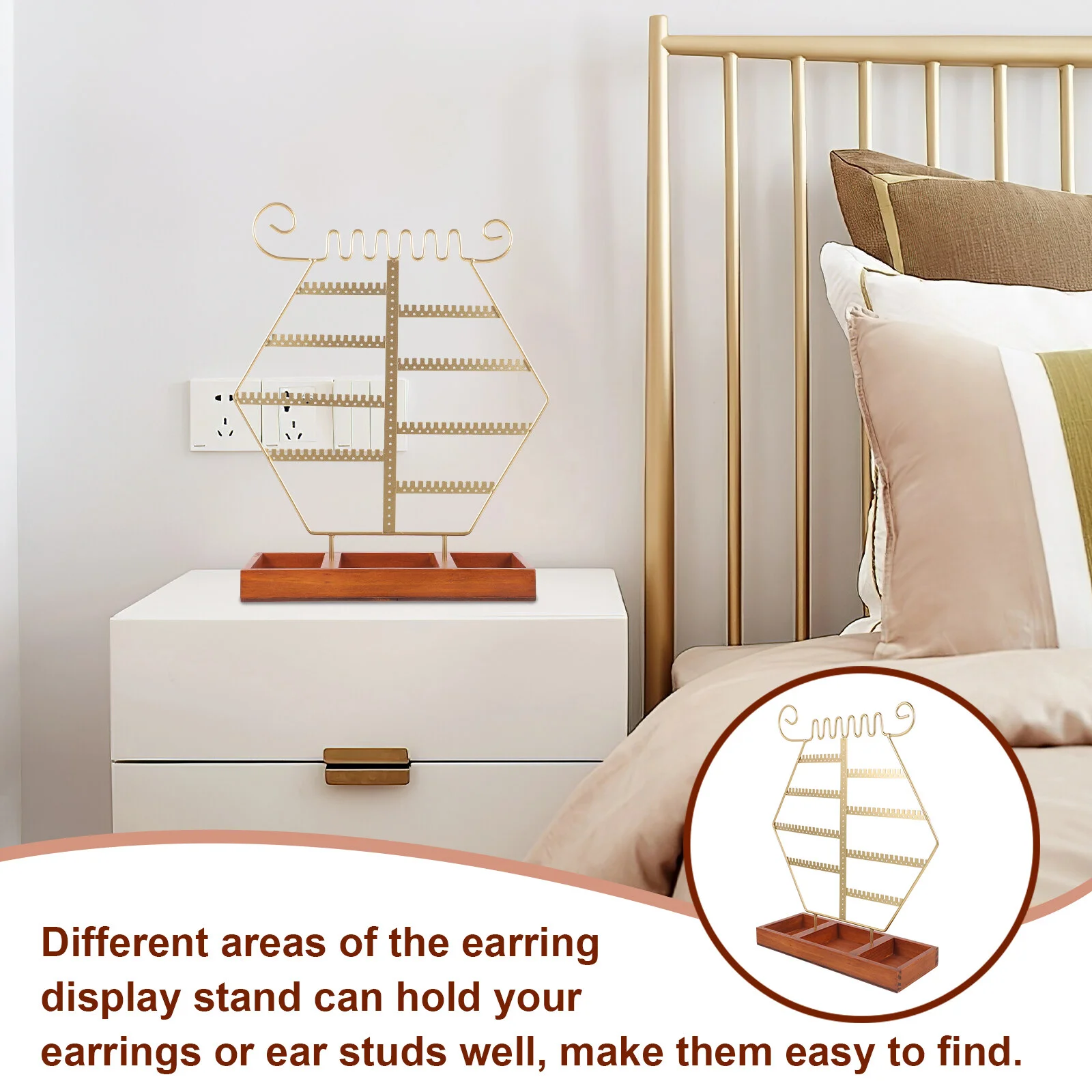 Jewelry Rack Earring Holder Stand Display Stands Selling Standing Earrings Organizer Women