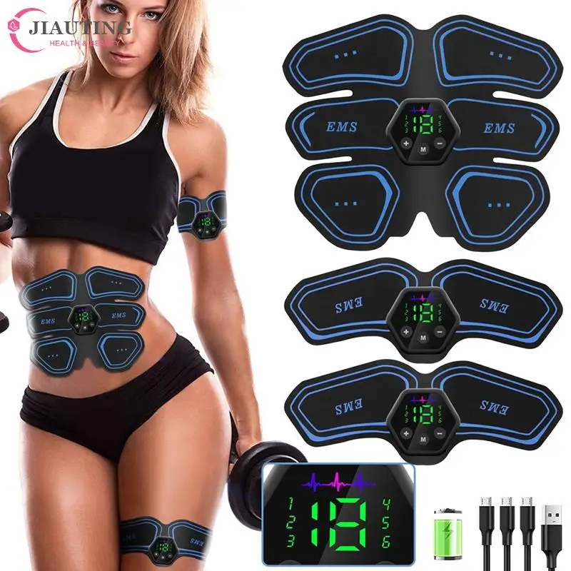 

Neck Muscle Stimulator EMS Abdominal Hip Trainer LCD Display Toner USB Fitness Training Home Gym Body Slimming Waist Trainer