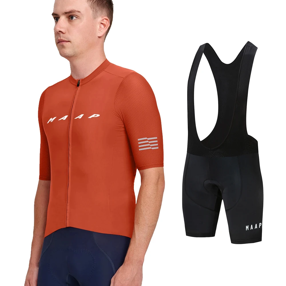 

MAAP Men's Summer Short Jersey Pants Sets Breathable Pro Team Cycling Bike Sleeve Suits Racing Quick Dry Bicycle Clothes Shirt