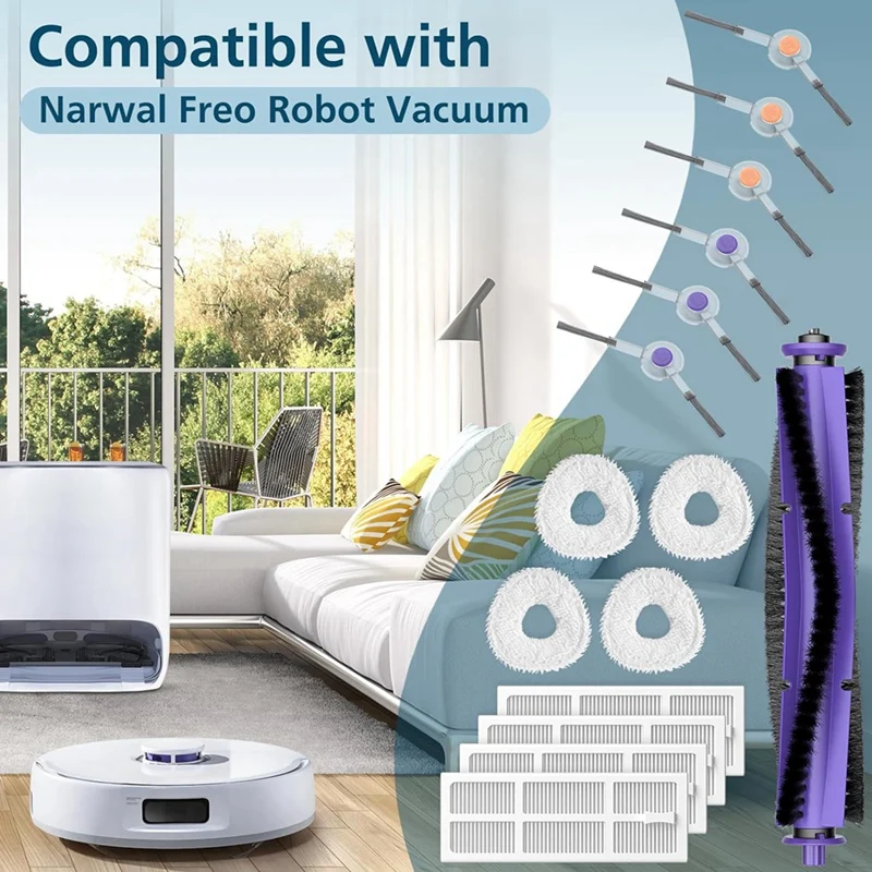 Запчасти для робота-пылесоса Narwal Freo сменные детали фильтры НЕРА накладки швабры