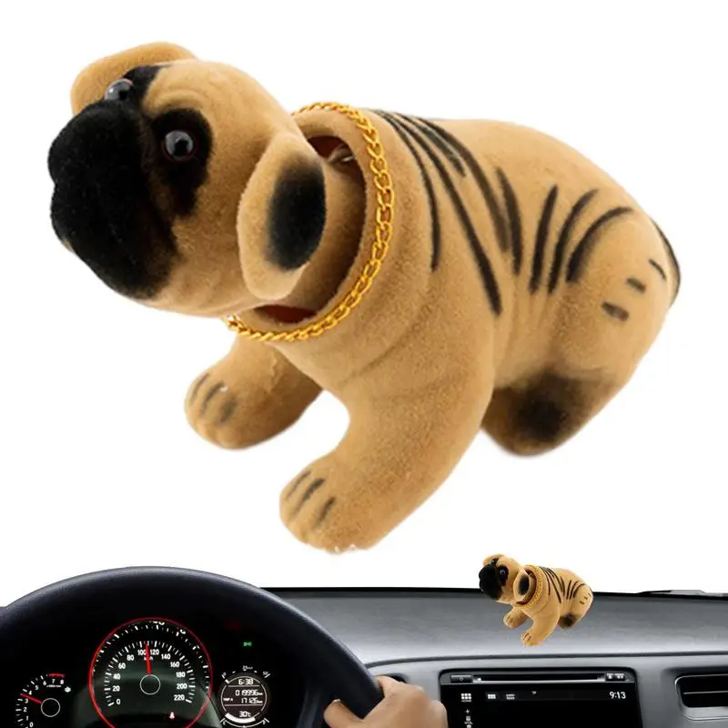 

Shaking Head Dog Desktop Ornament Nodding Dog Ornament For Dashboard Portable Car Dashboard Shaking Head Dog Doll Toy Ornaments