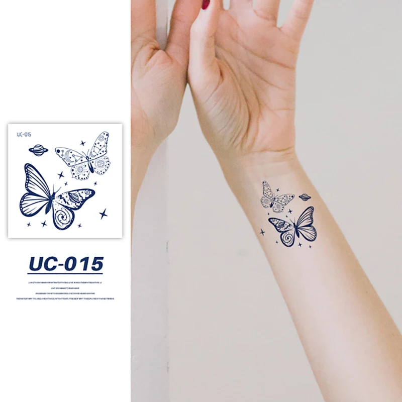 

Waterproof Lasting Tattoo Juice Semi-permanent Temporary Tattoo Men Women Wrist Arm Leg Fake Tattoo Animal Butterfly Sticker