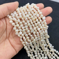 a grade two sided glossy 37 hole irregular freshwater pearl 4 8mm fashion charm jewelry diy necklace earrings bracelet accessory