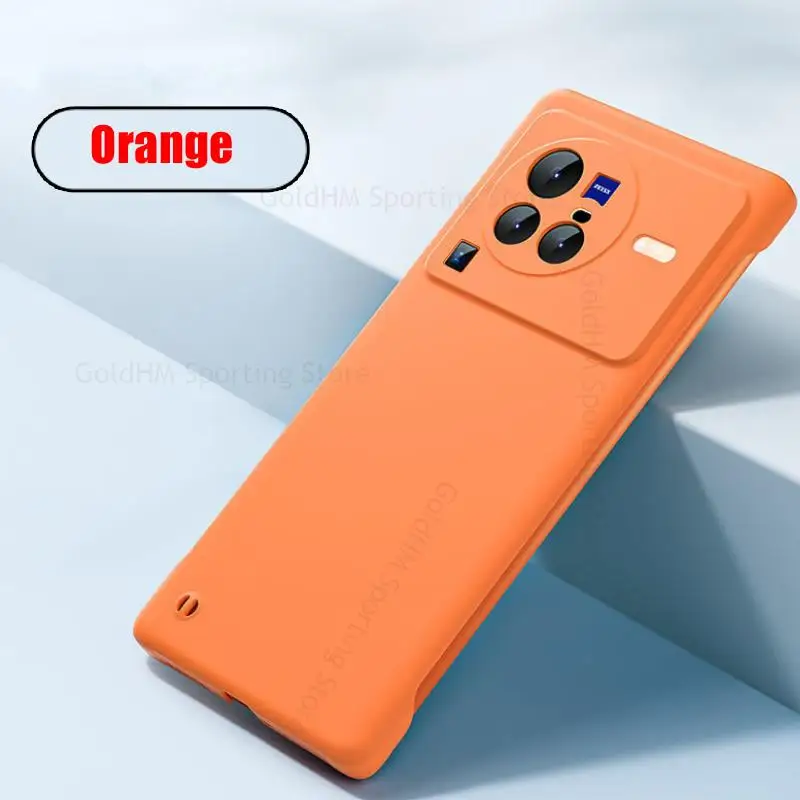 

For vivo X80 Pro Frameless Matte Phone Case For VIVO X80 Borderless Hard PC Protective Cover For X80 Pro Ultra Slim Phone Cover