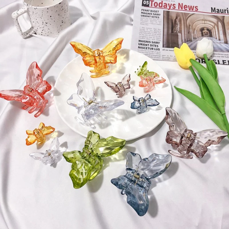 Ful Korean Hair  For Girl Laser Aurora Butterfly Gripper Hair Accessories