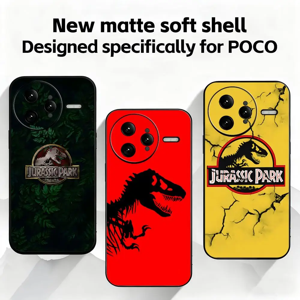 Фото Cool J-Jurassic Park Movie   Phone Case For Xiaomi POCO M7 M6 M5 X7 X6 X5 F7 F6 F5 Soft Black Pro 5G Phone Cover №1