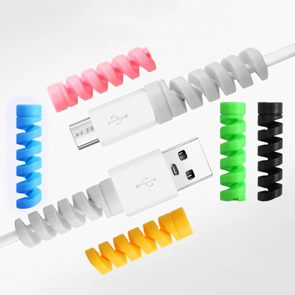 

Cable Protector Silicone Organizer Protect Bobbin Winder Storage Organizer Cover For USB Charging Cable Data Line Organizers