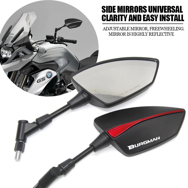 

Motorcycle Sports Rearview Mirror Accessories For SUZUKI BURGMAN AN125 AN250 AN400 AN650 400 125 200 Bar End Mirrors Moto Parts
