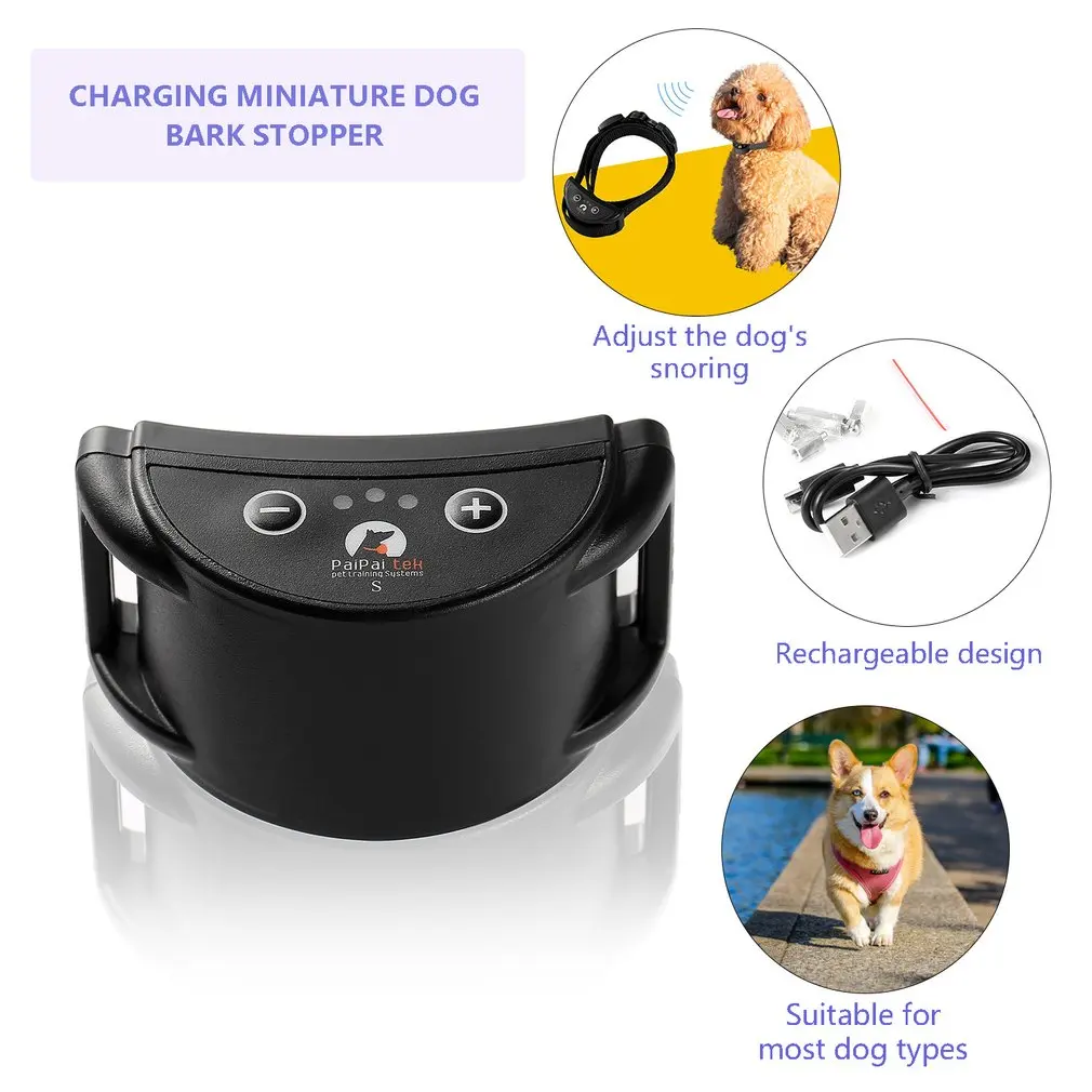 

Ошейник для дрессировки домашних животных Pd258s, нейлоновый ошейник с защитой от лая, регулировкой электротока и USB-зарядкой, универсальный тренировочный