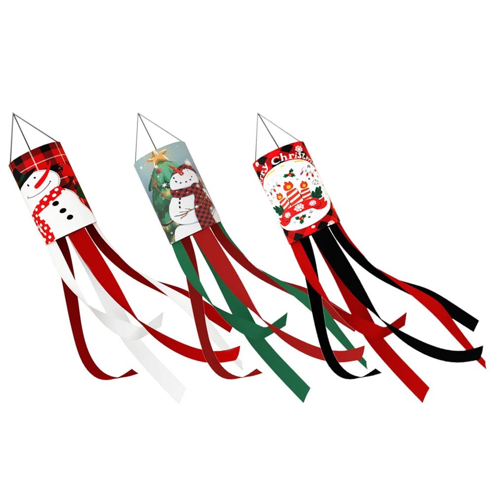 

Xmas Wind Flag Decor Garden Hanging Windsock Sock Windsocks Christmas Yard Outdoor Ornament Decoration Socks Party Supply