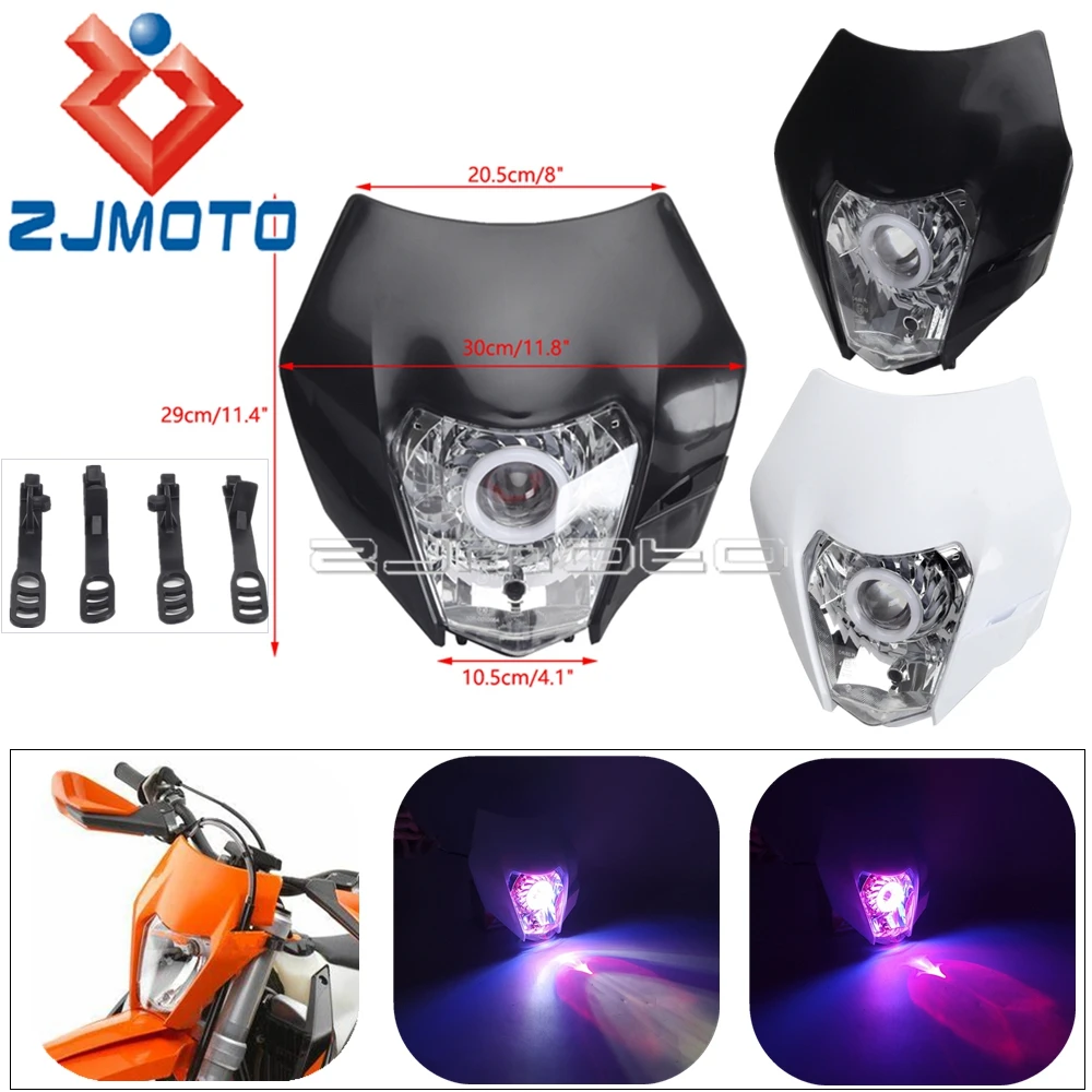 

Светодиодная передняя фара обтекатель для мотоцикла E8 DRL дальний и ближний свет передняя фара для EXC EXC-F 690 Enduro FE FC FX TE TC TX внедорожные велосип...