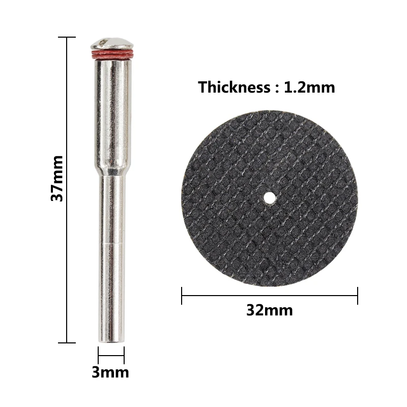 32mm Cutting Discs Resin Cut of Wheel Round Saw with Rod Double Mesh Blade for Rotary Grinding Abrasive Tools
