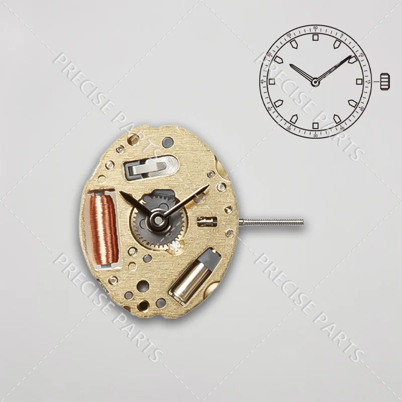 Новый механизм 5Y20 кварцевые часы золотой для ремонта часов с 2 стрелками Япония