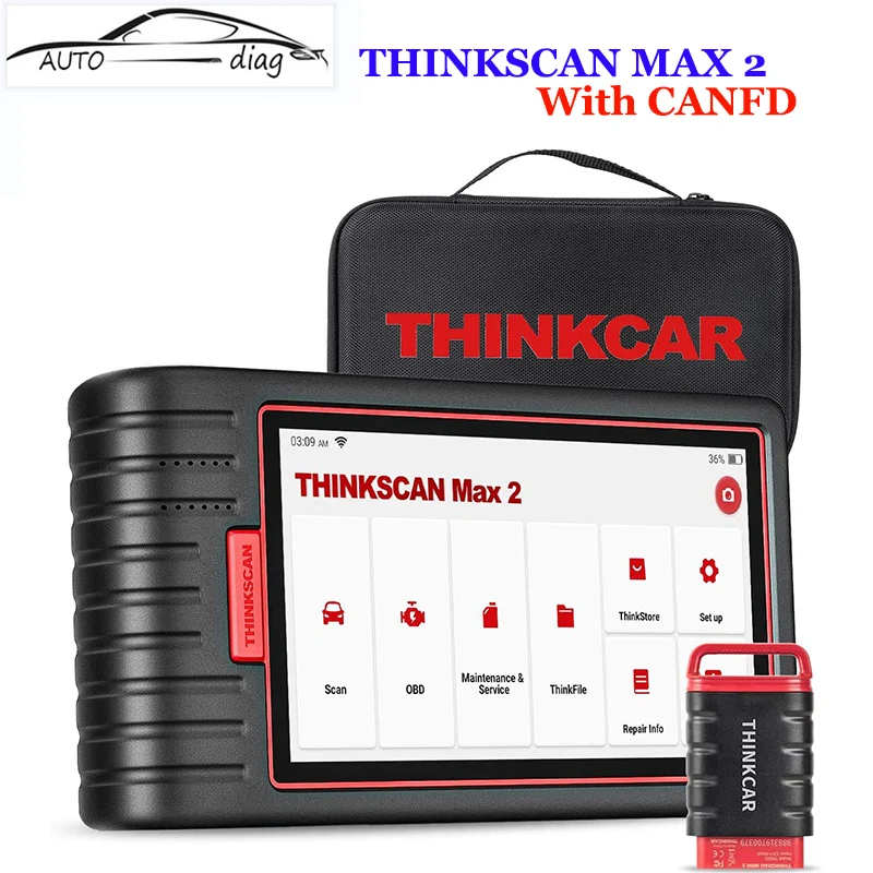 

THINKCAR Thinktool Thinkcar Thinkscan max 2 obd2 Scanner Full system Lifetime free Support CANFD Thinkscan max2 Tool AF DPF IMMO