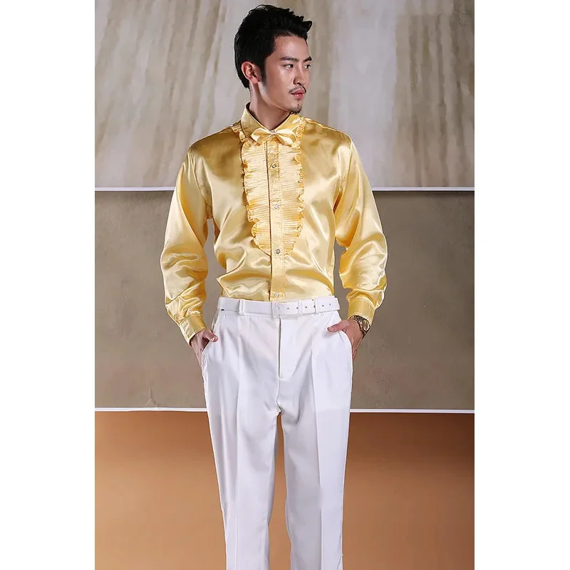 Мужская кружевная рубашка светильник мужская и женская костюмы хора ежегодного