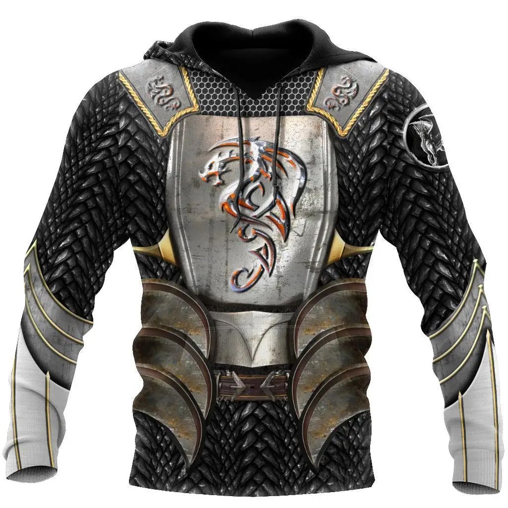 

Dragon Knight Amor 3D All Over Printed Men Hoodie Autumn and winter Unisex Sweatshirt Zip Pullover Casual Streetwear