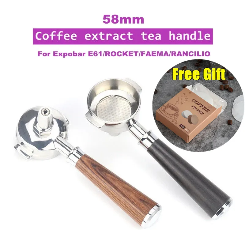

58mm Tea Portafilter For Expobar E61/ROCKET/FAEMA/RANCILIO/ga/ascaso /XLVl/GEMILAI/PANDORRA/LADETINA/LA CIMBALI Coffee Machine