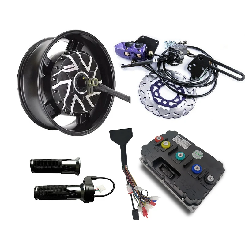 

QSMOTOR 10000W 6.0x17inch Electric Motorcycle Hub Motor Kits