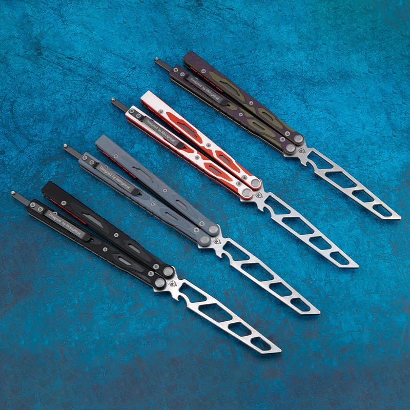 Maxace Единорог балисонг тренажер открывалка для бутылок нож-бабочка 420 нержавеющая