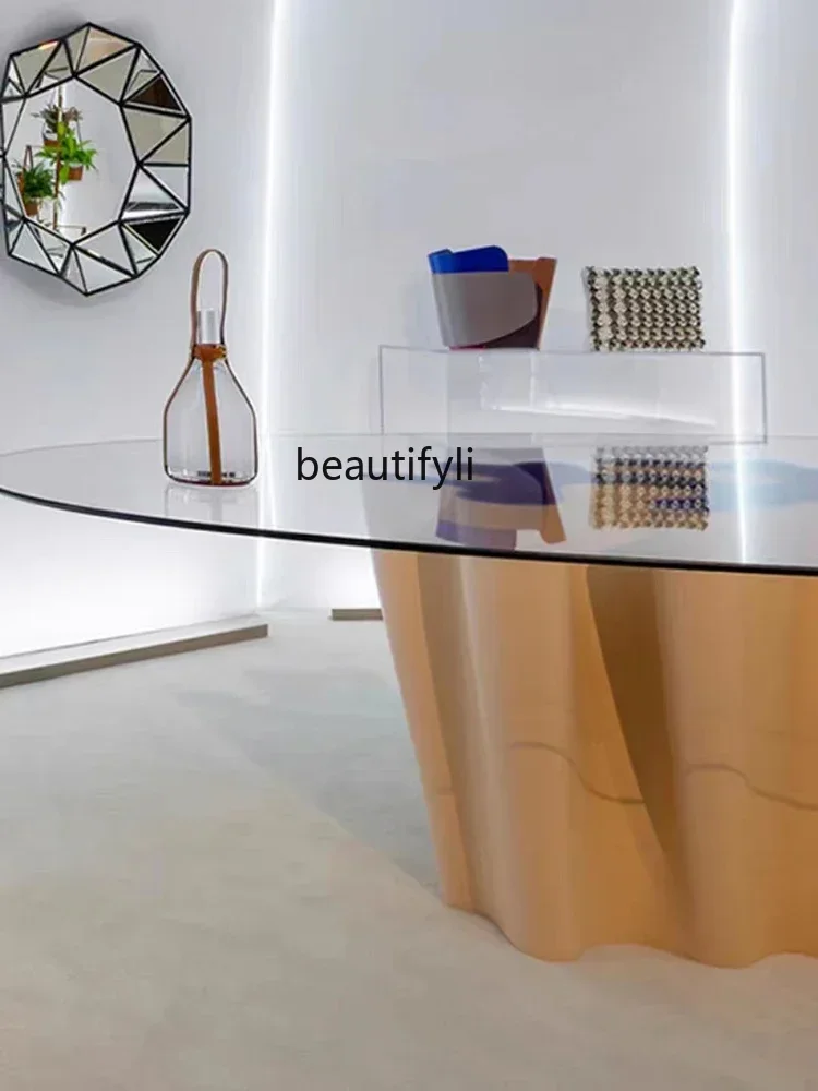 Новые поступления скандинавский креативный дизайнерский обеденный стол HAILANG для