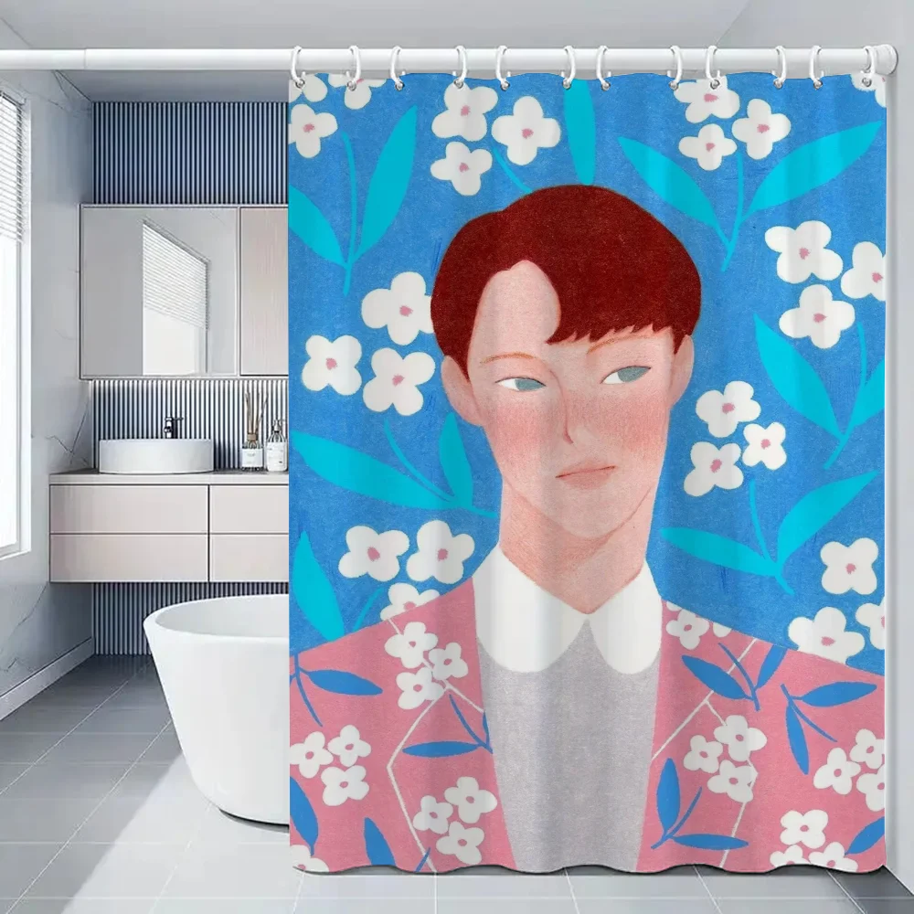 Занавеска для душа Jimin Jeon в современном стиле водонепроницаемая экологически