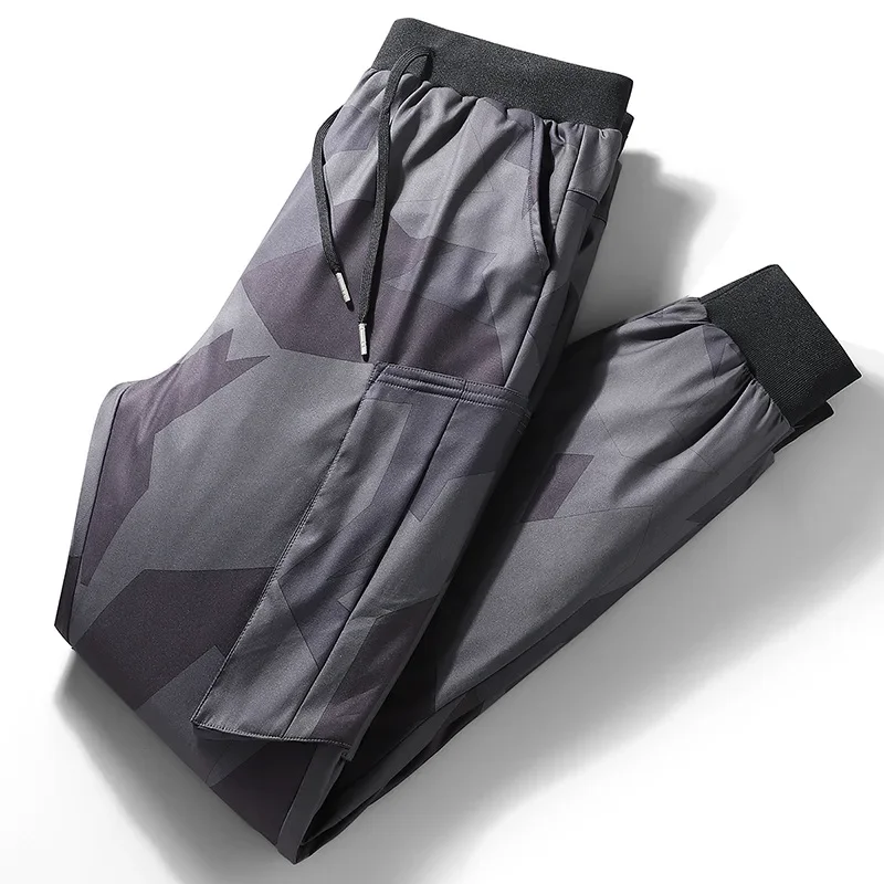 Модные мужские повседневные брюки в корейском стиле 2022 зимние утолщенные теплые