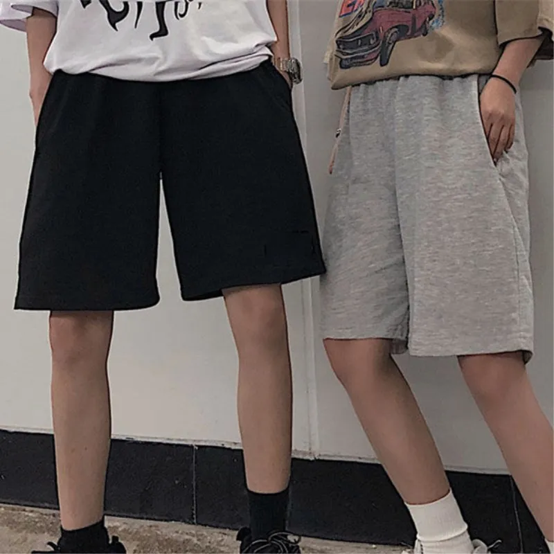 Летняя мода для бега спортивные короткие однотонные простые мужские/женские