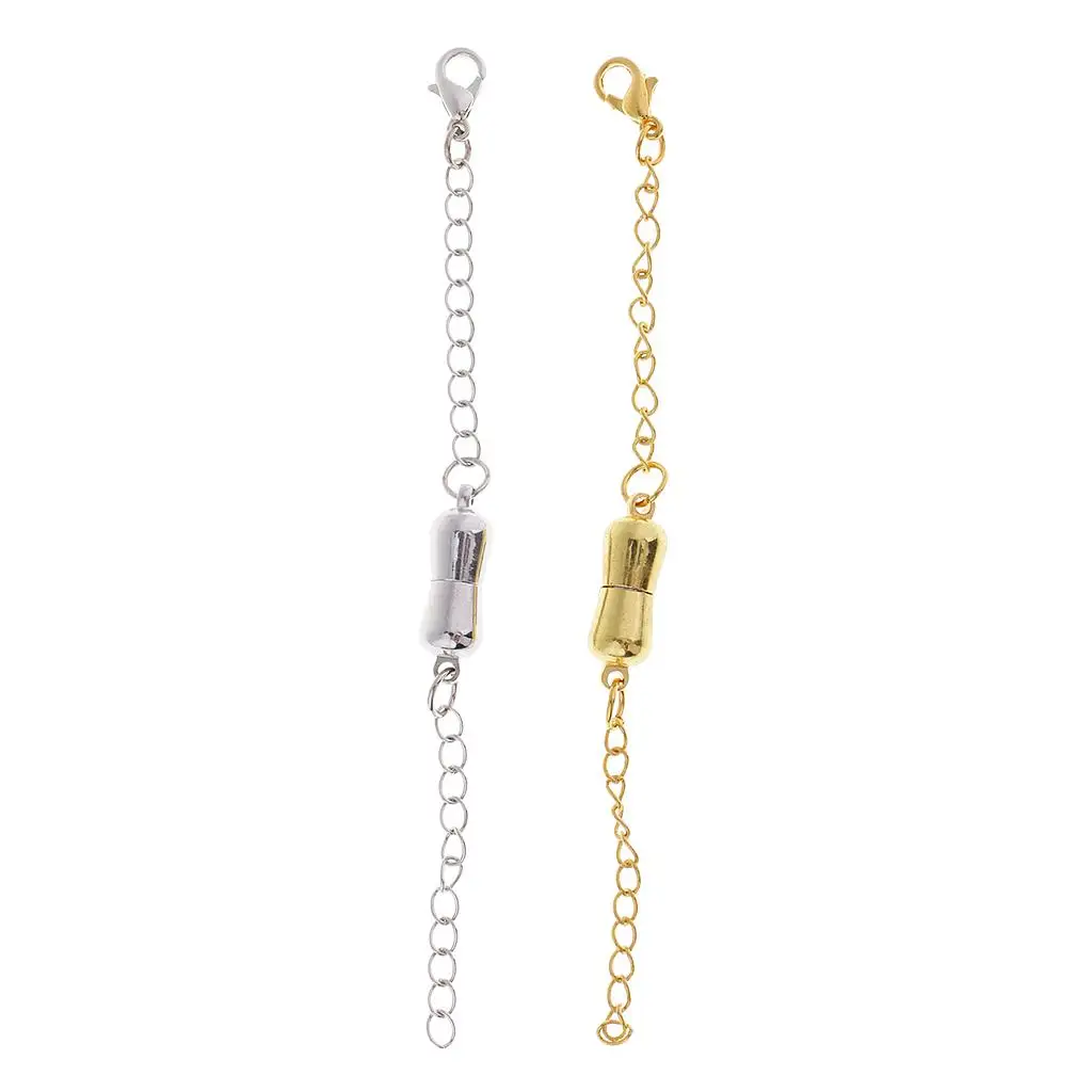 

2 Pcs Magnetic Fasteners with Perfect for DIY Bracelet Necklace Jewelry Finding Making