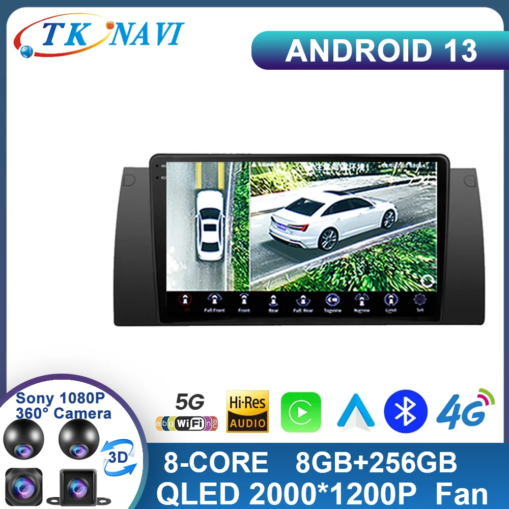 

2K Android 13 Auto Radio For BMW 5 E39 1995 - 2003 E53 X5 M5 Carplay Video 4G Car Multimedia GPS 2Din Autoradio WIFI DSP QLED BT