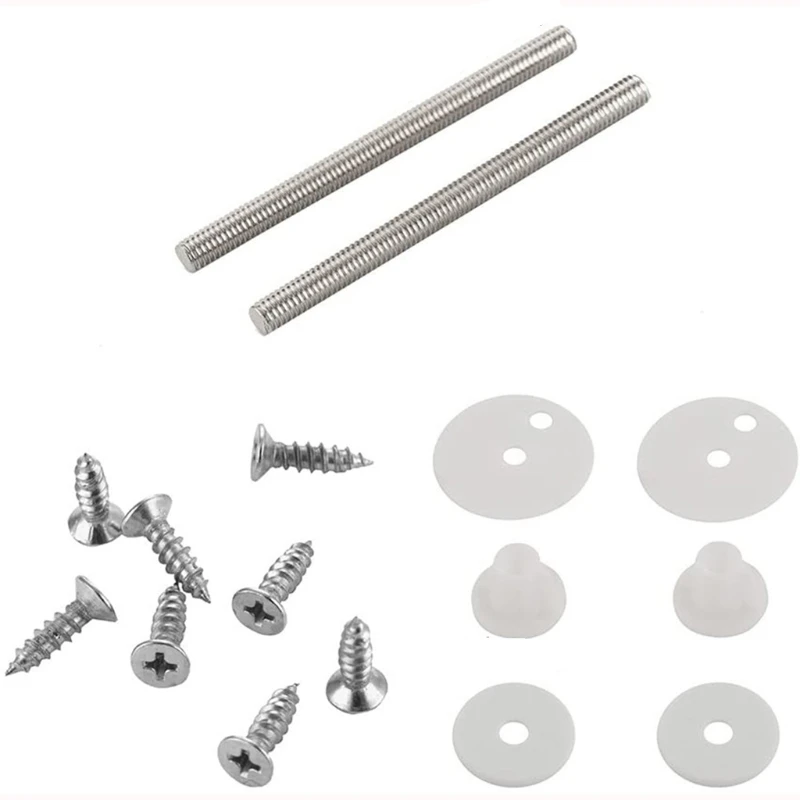 

H4GE 1 Pair Toilet Seat Hinge Replacement Parts Mountings with Screws Bolts and Nuts