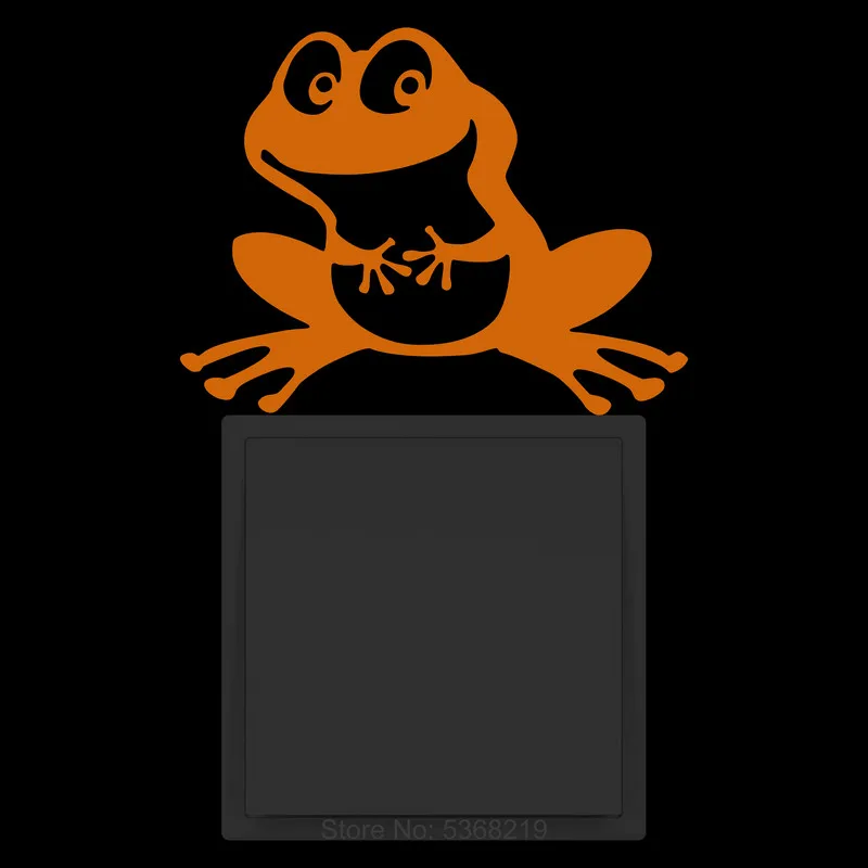 Мультяшная лягушка светящаяся наклейка настенный выключатель для детской