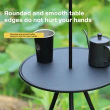 Portable Folding Round Table Telescopic Outdoor Three-legged Dining Table Aluminum Alloy Coffee Table Hike Picnic Liftable Table