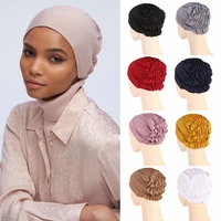 fashion hijabs headwrap muslim bonnet turban hat inner cap women headscarf