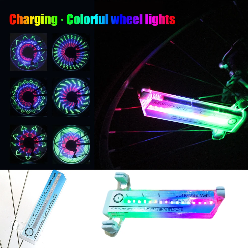 

1Pcs Bicycle Wheels Lights 32LED Bike Light Spokes Light Double-sided Colorful Wheels Bike Warning Lamp Bicycle Hot Wheel Light