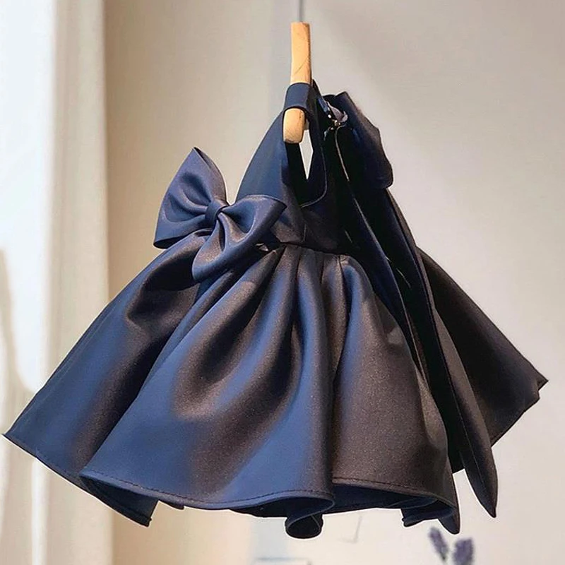 

Flower Girl Dreses Satin Tiered Children's First Communion Stunning Bow Princess Dresses Kids Party Prom Ball Gown for Wedding