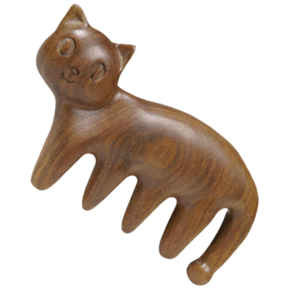 

Kitten Massage Comb Wide Tooth Scalp Care Caring Sandalwood Head Messages Relax Tools