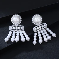 soramoore luxury charm full pearls pendant earrings womens wedding banquet daily anniversary jewelry accessories high quality