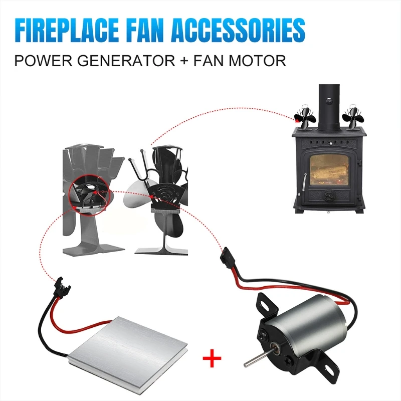 

Fireplace Heating Replacement Parts Fan Accessories Fireplace Fan Motor Easy to Install Pure Copper Wire Motor Accessory M4YD