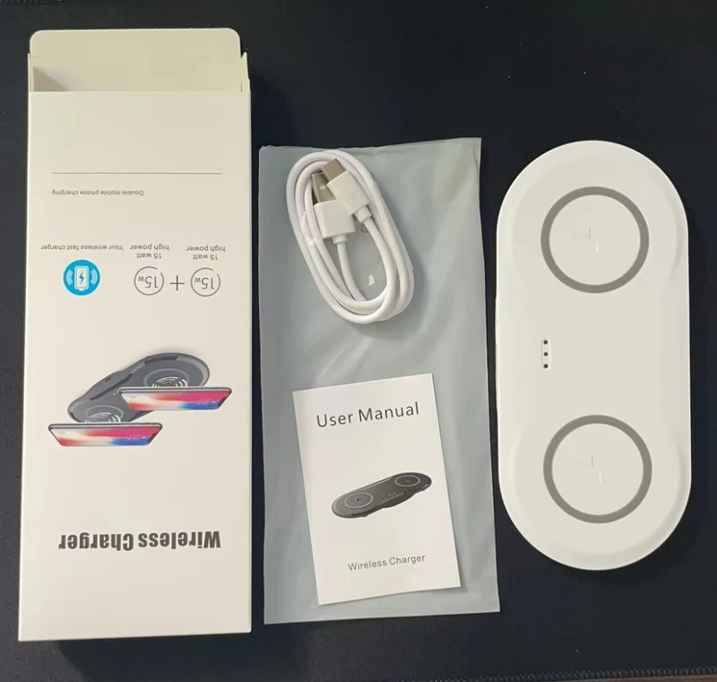 

2 in 1 Fast Dual Wireless Faster Charging without Damaging Devices