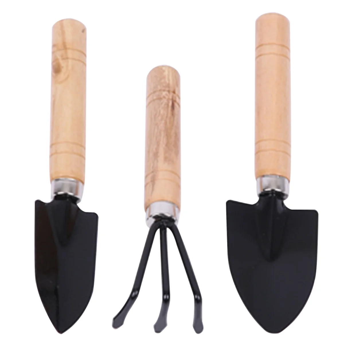 

3 шт., мини-Лопатка с деревянной ручкой