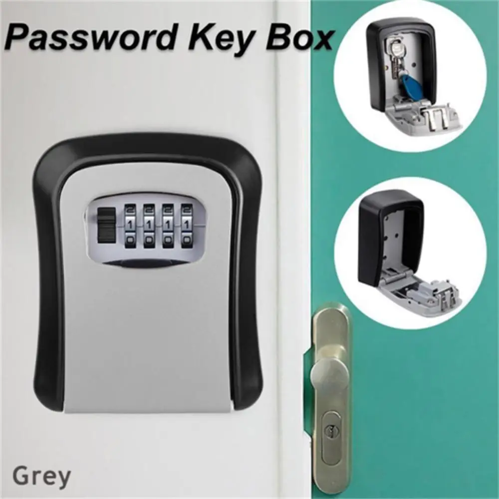 

Wall Mount Key Storage Secret Box Organizer 4 Digit Combination Password Security Code Lock No Key Home Key Safe Box caja fuerte