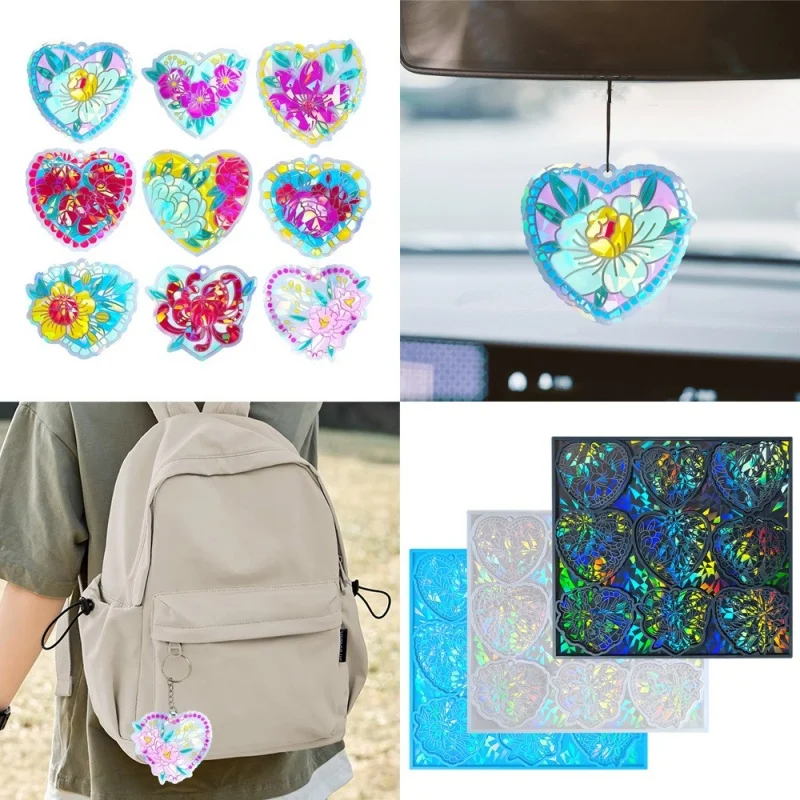 DIY Голографическая Подвеска С Цветком Любви Силиконовая Форма Ювелирные