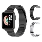 Металлический ремешок из нержавеющей стали для часов Xiaomi Mi Watch Lite Correa, сменный ремешок для наручных часов Redmi Watch 12, браслет