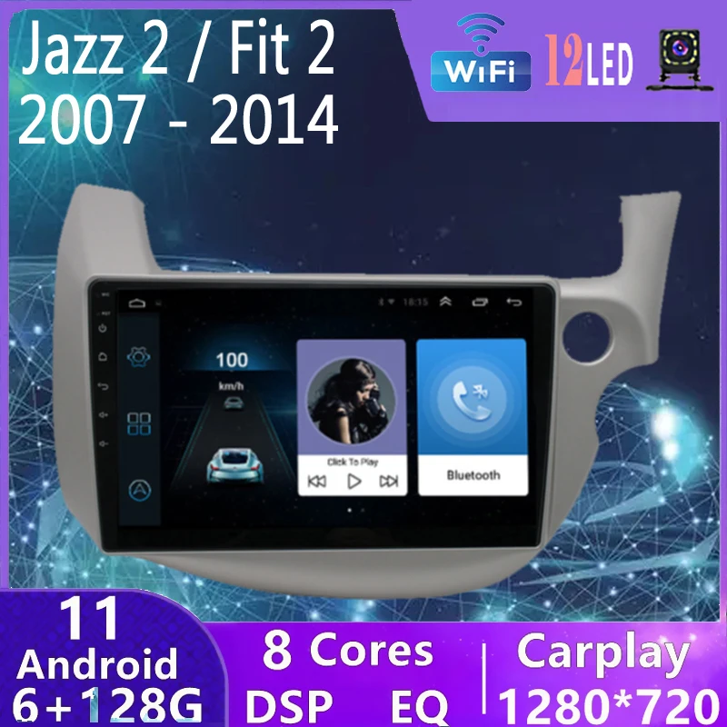 

Android 11 Auto 2Din For Honda Jazz 2 GG 2008 - 2014 Fit 2 GE GP GE 2007 - 2014 Car Radio Multimedia Video Player Navigation GPS