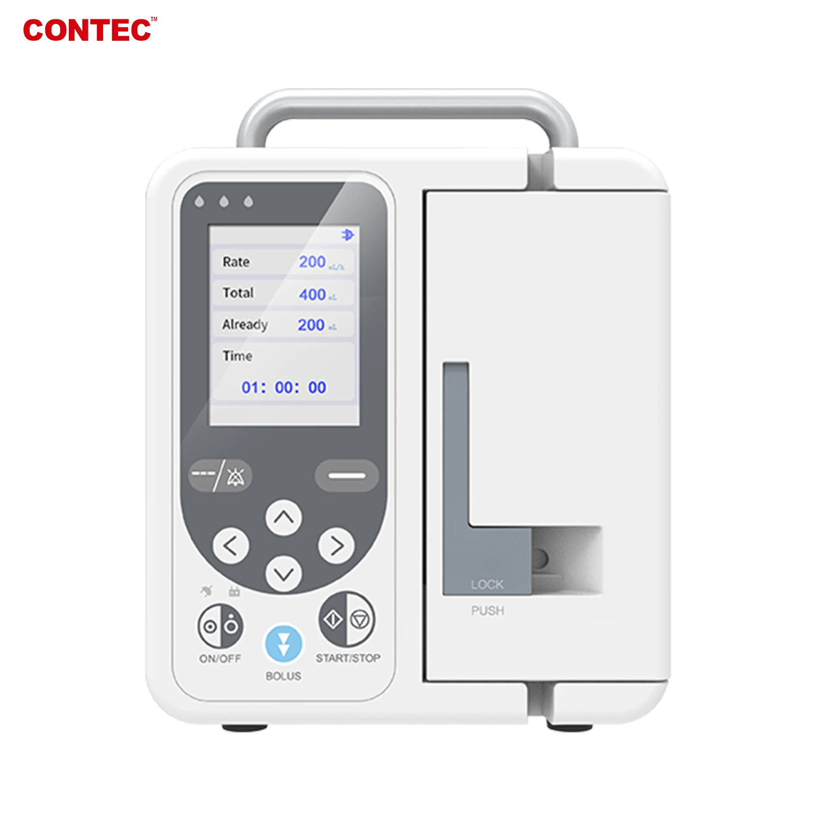 

CONTEC SP750 Infusion pump real-time alarm Large LCD Display Volumetric IV Fluid Syringe Pump (Human or Veterinary Use）