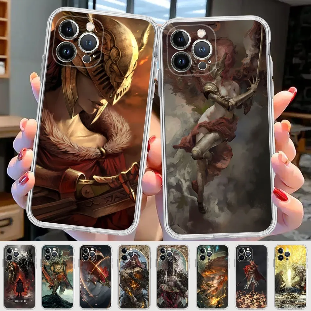 

E-EldenS-R-Ring Phone Case For IPhone 15 8 7 6 6S Plus X SE 2020 XR XS 14 11 12 13 Mini Pro Max Mobile Case