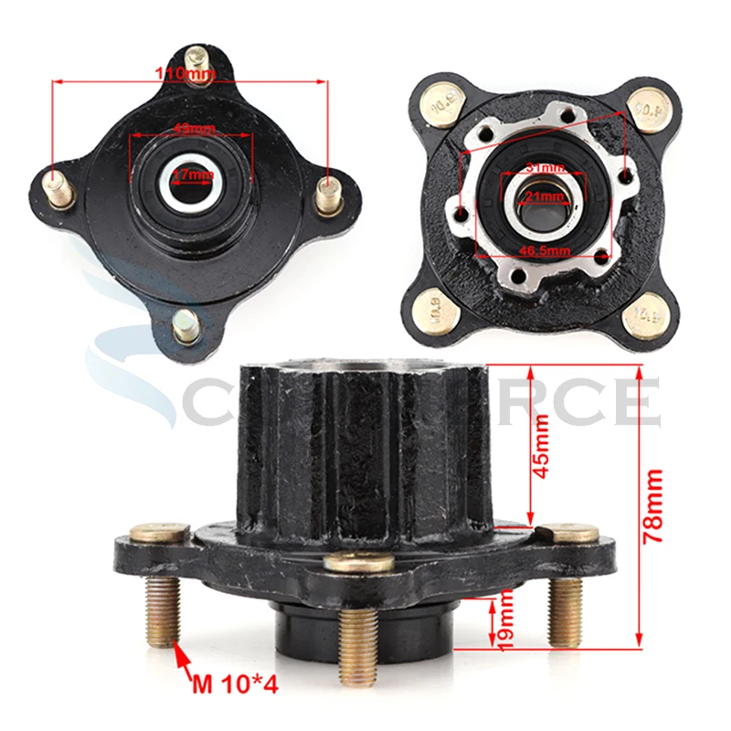 1 комплект шпиндель с рычагом для руля Тормозным Диском 130 мм ступица kandi 150cc 200cc