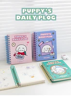 2022 little dog cartoon colorful pages notebook undated monthly weekly daily plan book 116 sheets